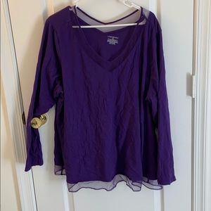 Purple long sleeve shirt